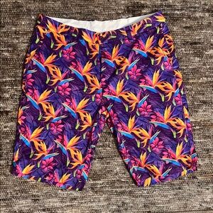 Vibrant Floral Print Shorts